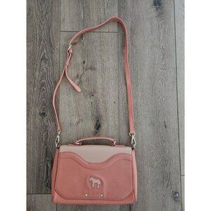 Lapalette Salmon Crossbody Detachable Strap Satchel Leather Purse